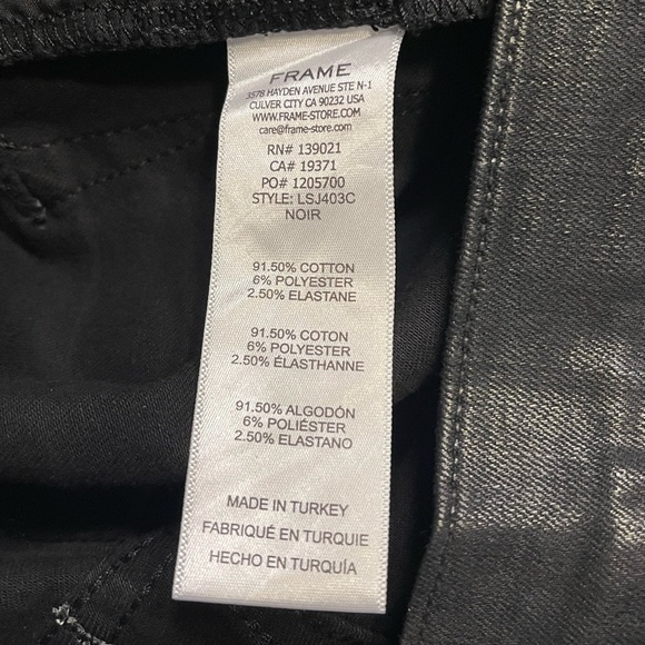 Frame Le High Skinny Coated Noir Jeans - Picture 9 of 9